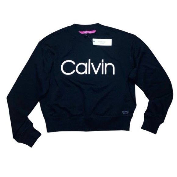Calvin Klein Performance Womens Black Logo Sweaters |Size Large - Picture 1 of 10